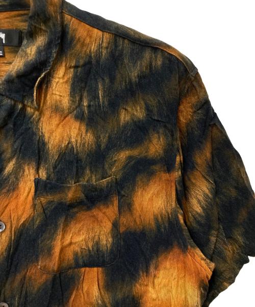 stussy（ステューシー）stussy (ステューシー) Fur Print shirt ブラック サイズ:Mの古着・服飾アイテム