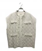 BALLSEYボールジィ）の古着「キルティングブークレー フリンジジレ」｜ホワイト