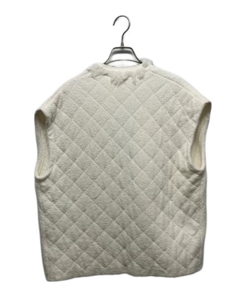 BALLSEY（ボールジィ）BALLSEY (ボールジィ) キルティングブークレー フリンジジレ ホワイト サイズ:Sの古着・服飾アイテム