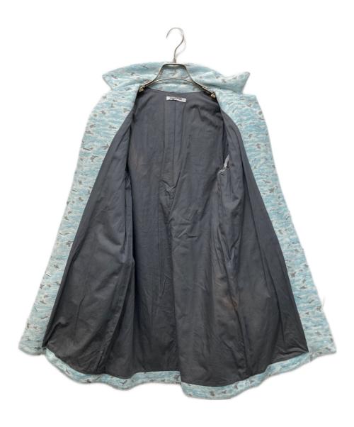 FUMIKA UCHIDA（フミカウチダ）FUMIKA UCHIDA (フミカウチダ) PATCHWORK ZEBRA HALF COAT ブルー サイズ:36の古着・服飾アイテム