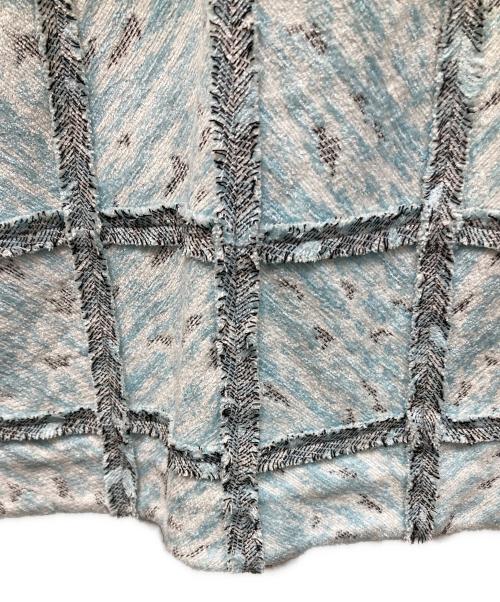 FUMIKA UCHIDA（フミカウチダ）FUMIKA UCHIDA (フミカウチダ) PATCHWORK ZEBRA HALF COAT ブルー サイズ:36の古着・服飾アイテム