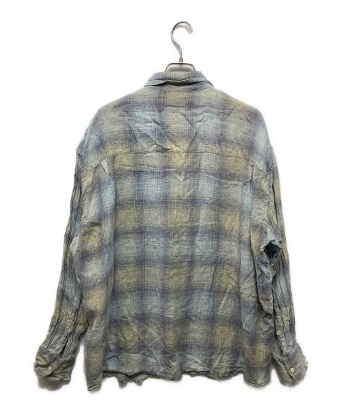 Name.（ネーム）Name. (ネーム) LINEN CHECK REGULAR BUTTON DOWN SHIRT ブルー サイズ:1の古着・服飾アイテム