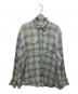Name.（ネーム）の古着「LINEN CHECK REGULAR BUTTON DOWN SHIRT」｜ブルー