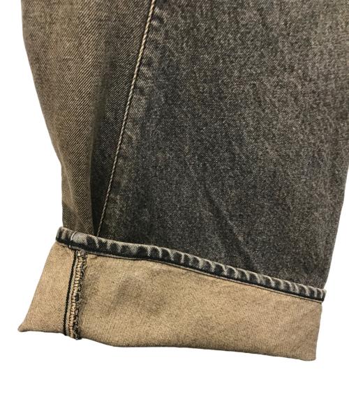 NVRFRGT（ネヴァーフォーゲット）NVRFRGT (ネヴァーフォーゲット) 3D Twisted Wide Leg Jeans ブラウン サイズ:SIZE 1の古着・服飾アイテム