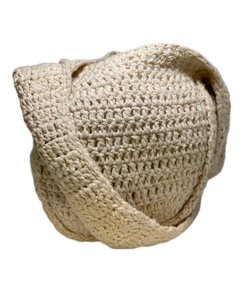 ARNAR MAR JONSSON（アルナーマールヨンソン）arnar mar jonsson (アルナーマールヨンソン) ニットショルダーバッグ ベージュの古着・服飾アイテム