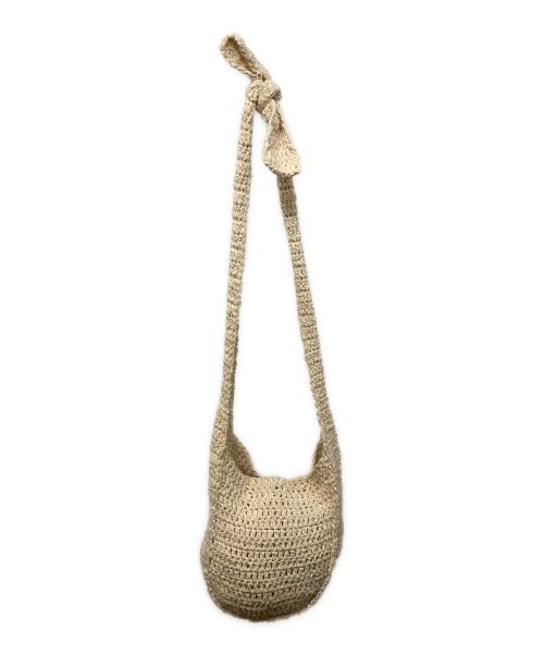 ARNAR MAR JONSSON（アルナーマールヨンソン）arnar mar jonsson (アルナーマールヨンソン) ニットショルダーバッグ ベージュの古着・服飾アイテム