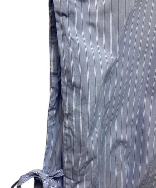 YORI（ヨリ）yori (ヨリ) ウェッジラインブラウス ブルー サイズ:Fの古着・服飾アイテム