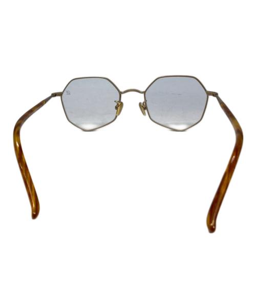 Re:See（リシー）Re:See (リシー) laxer ヘブタゴンシェイプ眼鏡フレーム ライトブラウン サイズ:48□19-145の古着・服飾アイテム