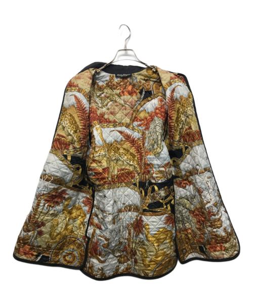 Salvatore Ferragamo（サルヴァトーレ フェラガモ）Salvatore Ferragamo (サルヴァトーレ フェラガモ) 裏地総柄キルティングコート ブラック サイズ:SIZE Freeの古着・服飾アイテム