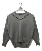 Nobleノーブル）の古着「接結タック編みフードプルオーバー」｜グレー