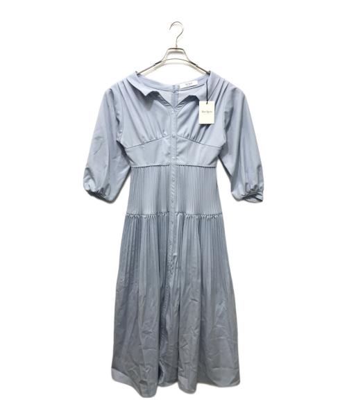 HER LIP TO（ハーリップトゥ）Her lip to (ハーリップトゥ) Pleated Open Shirt Dress ブルー サイズ:SIZE M 未使用品の古着・服飾アイテム