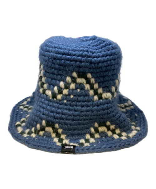 stussy（ステューシー）stussy (ステューシー) クラッシャーハット ブルーの古着・服飾アイテム