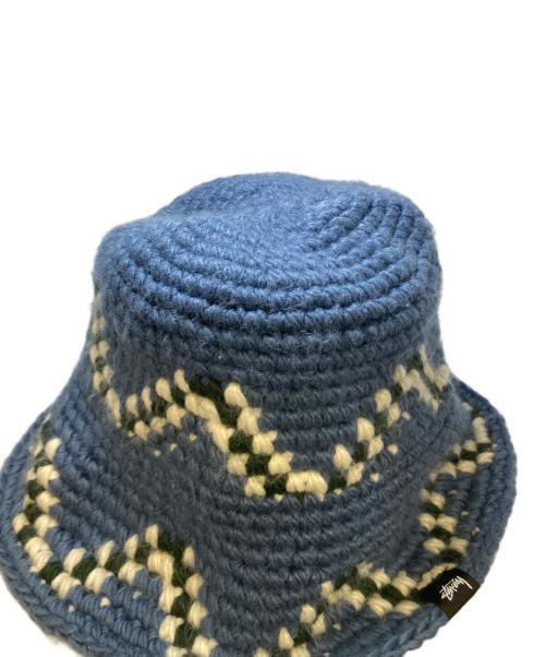 stussy（ステューシー）stussy (ステューシー) クラッシャーハット ブルーの古着・服飾アイテム