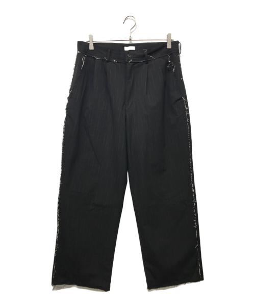 flagstuff（フラグスタフ）FLAGSTUFF (フラグスタフ) 2TUCK BORO SLACKS ブラック サイズ:SIZE Mの古着・服飾アイテム