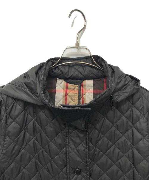 MACKINTOSH LONDON（マッキントッシュ ロンドン）MACKINTOSH LONDON (マッキントッシュ ロンドン) キルティングタフタフーデットショートコート ブラック サイズ:38の古着・服飾アイテム