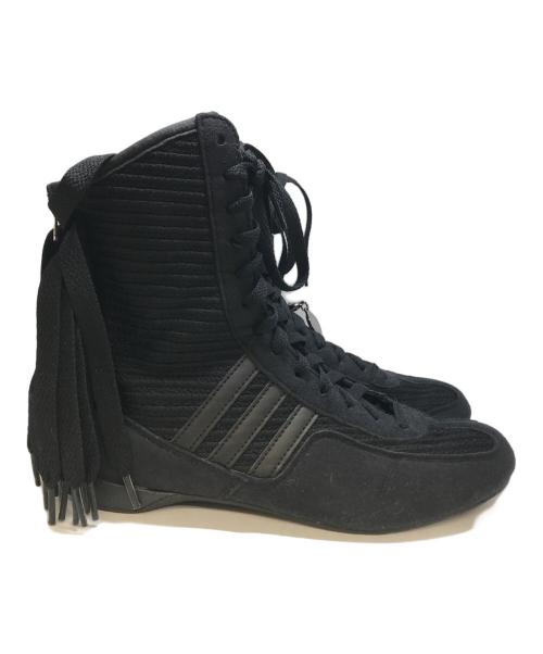 adidas（アディダス）adidas (アディダス) STELLA McCARTNEY (ステラマッカートニー) RASANT V3 フリンジハイカットスニーカー ブラック サイズ:24cmの古着・服飾アイテム