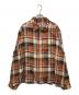 A BATHING APE（ア ベイシング エイプ）の古着「BLEACHED BAPE CHECK ZIP SHIRT」｜オレンジ