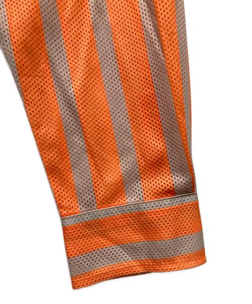 MOUNTAIN RESEARCH（マウンテンリサーチ）MOUNTAIN RESEARCH (マウンテンリサーチ) メッシュストライプシャツ オレンジ×ベージュ サイズ:XLの古着・服飾アイテム