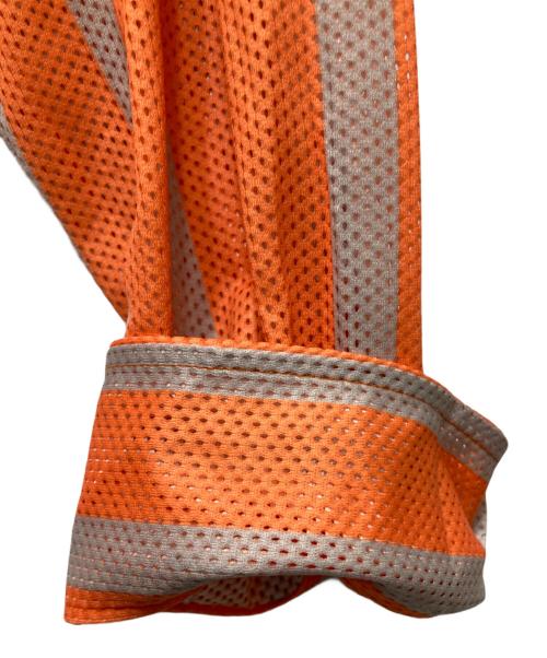 MOUNTAIN RESEARCH（マウンテンリサーチ）MOUNTAIN RESEARCH (マウンテンリサーチ) メッシュストライプシャツ オレンジ×ベージュ サイズ:XLの古着・服飾アイテム