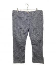 RRL（ダブルアールエル）の古着「サイドベルトギンガムチェックシアサッカーパンツ」｜ブルー×ホワイト