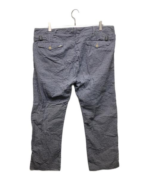 RRL（ダブルアールエル）RRL (ダブルアールエル) サイドベルトギンガムチェックシアサッカーパンツ ブルー×ホワイト サイズ:40の古着・服飾アイテム