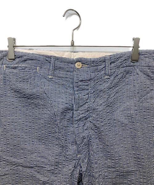 RRL（ダブルアールエル）RRL (ダブルアールエル) サイドベルトギンガムチェックシアサッカーパンツ ブルー×ホワイト サイズ:40の古着・服飾アイテム