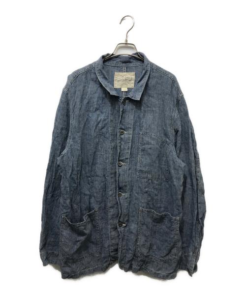 RRL（ダブルアールエル）RRL (ダブルアールエル) リネンシャンブレーカバーオール ブルー サイズ:XLの古着・服飾アイテム