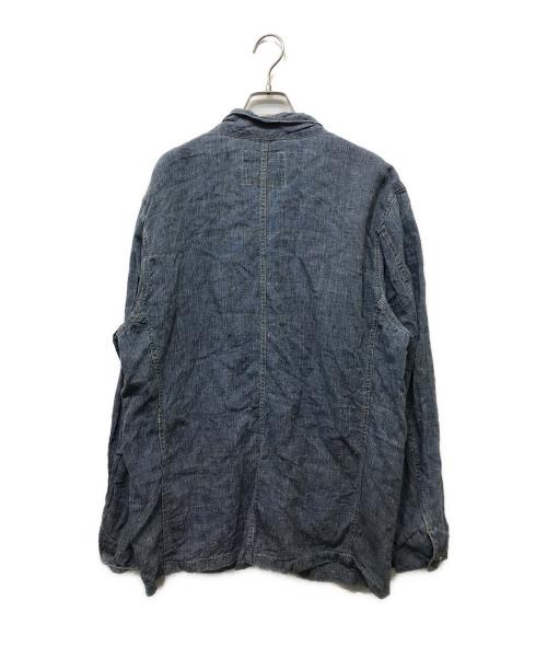 RRL（ダブルアールエル）RRL (ダブルアールエル) リネンシャンブレーカバーオール ブルー サイズ:XLの古着・服飾アイテム