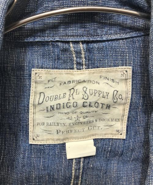 RRL（ダブルアールエル）RRL (ダブルアールエル) リネンシャンブレーカバーオール ブルー サイズ:XLの古着・服飾アイテム