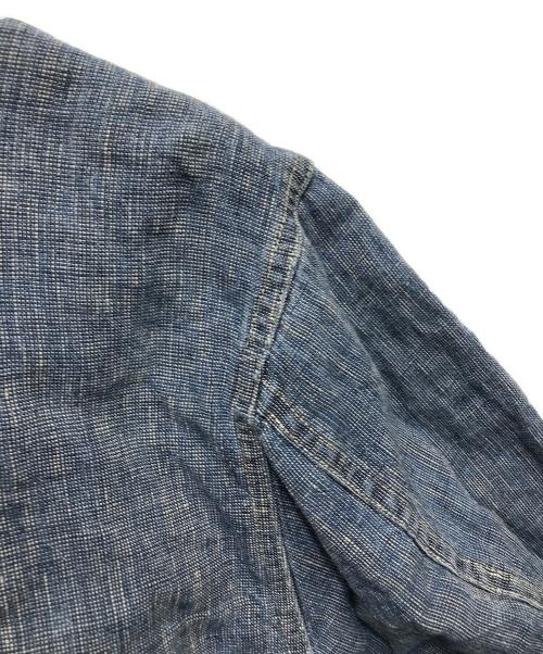 RRL（ダブルアールエル）RRL (ダブルアールエル) リネンシャンブレーカバーオール ブルー サイズ:XLの古着・服飾アイテム
