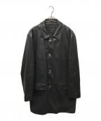 BROOKS BROTHERSブルックスブラザーズ）の古着「レザーステンカラーコート」｜ブラック
