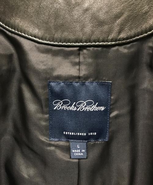 BROOKS BROTHERS（ブルックスブラザーズ）BROOKS BROTHERS (ブルックスブラザーズ) レザーステンカラーコート ブラック サイズ:Lの古着・服飾アイテム