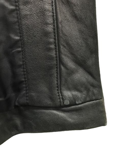 BROOKS BROTHERS（ブルックスブラザーズ）BROOKS BROTHERS (ブルックスブラザーズ) レザーステンカラーコート ブラック サイズ:Lの古着・服飾アイテム