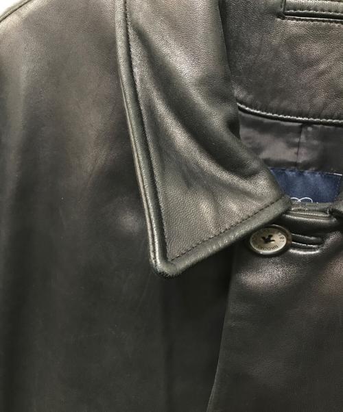 BROOKS BROTHERS（ブルックスブラザーズ）BROOKS BROTHERS (ブルックスブラザーズ) レザーステンカラーコート ブラック サイズ:Lの古着・服飾アイテム