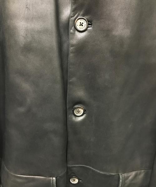 BROOKS BROTHERS（ブルックスブラザーズ）BROOKS BROTHERS (ブルックスブラザーズ) レザーステンカラーコート ブラック サイズ:Lの古着・服飾アイテム