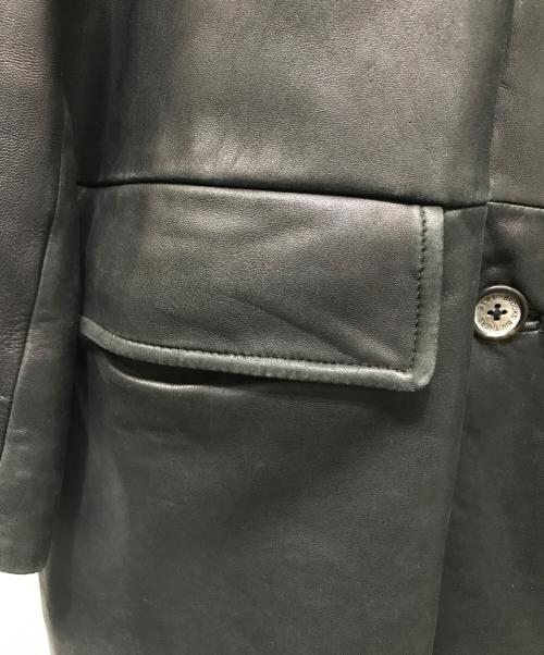 BROOKS BROTHERS（ブルックスブラザーズ）BROOKS BROTHERS (ブルックスブラザーズ) レザーステンカラーコート ブラック サイズ:Lの古着・服飾アイテム