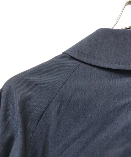 Aquascutum（アクアスキュータム）Aquascutum (アクアスキュータム) ウールシルク ステンカラーコート ブルー サイズ:38の古着・服飾アイテム