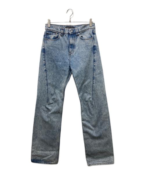 Y. PROJECT（ワイプロジェクト）Y. PROJECT (ワイプロジェクト) ロゴ刺繍ブーツカットデニムパンツ インディゴ サイズ:28の古着・服飾アイテム