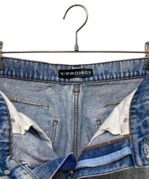 Y. PROJECT（ワイプロジェクト）Y. PROJECT (ワイプロジェクト) ロゴ刺繍ブーツカットデニムパンツ インディゴ サイズ:28の古着・服飾アイテム