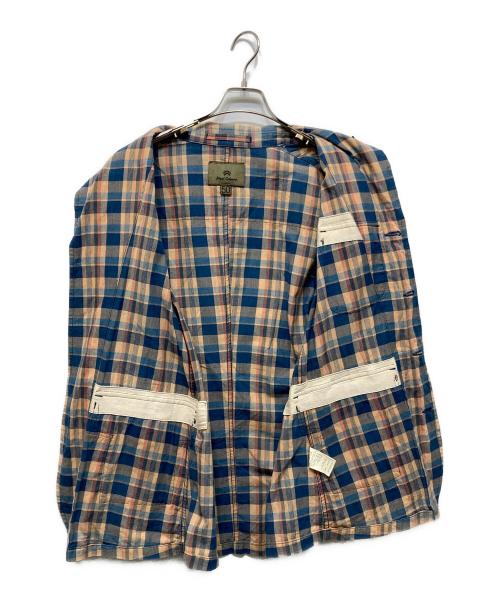NIGEL CABOURN（ナイジェルケーボン）NIGEL CABOURN (ナイジェルケーボン) チェックマロリージャケット ベージュ×ネイビー サイズ:50の古着・服飾アイテム