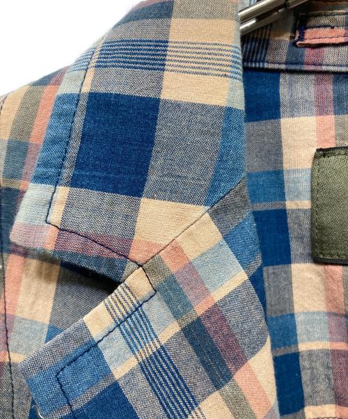 NIGEL CABOURN（ナイジェルケーボン）NIGEL CABOURN (ナイジェルケーボン) チェックマロリージャケット ベージュ×ネイビー サイズ:50の古着・服飾アイテム