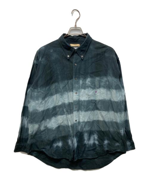 Graphpaper（グラフペーパー）Graphpaper (グラフペーパー) FUTUR (フューチャー) Tie&Dyed Oxford L/S B.D Box Shirt ネイビー サイズ:3の古着・服飾アイテム