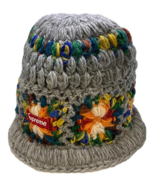 SUPREME（シュプリーム）Supreme (シュプリーム) crochet beanie グレーの古着・服飾アイテム