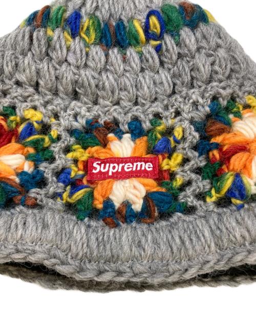 SUPREME（シュプリーム）Supreme (シュプリーム) crochet beanie グレーの古着・服飾アイテム