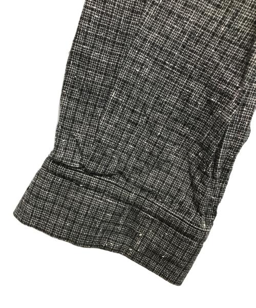 nestrobe confect（ネストローブ コンフェクト）nestrobe confect (ネストローブ コンフェクト) コットンリネン ネップピンチェックシャツ グレー サイズ:3の古着・服飾アイテム