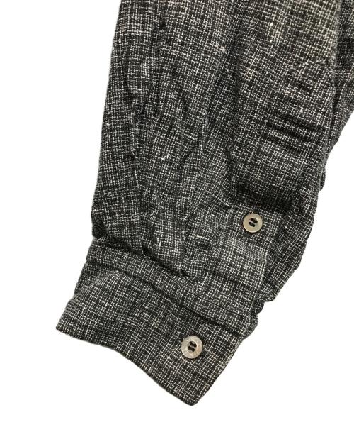 nestrobe confect（ネストローブ コンフェクト）nestrobe confect (ネストローブ コンフェクト) コットンリネン ネップピンチェックシャツ グレー サイズ:3の古着・服飾アイテム