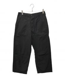 CIOTA（シオタ）の古着「スビンコットンバックサテンベイカーパンツ」｜ブラック