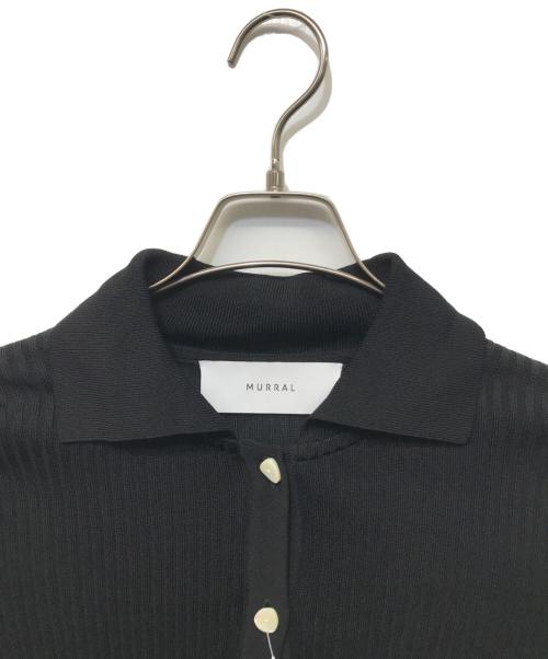 MURRAL（ミューラル）MURRAL (ミューラル) Emerge flower knit shirt cardigan ブラック サイズ:SIZE Freeの古着・服飾アイテム