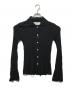 MURRAL（ミューラル）の古着「Emerge flower knit shirt cardigan」｜ブラック