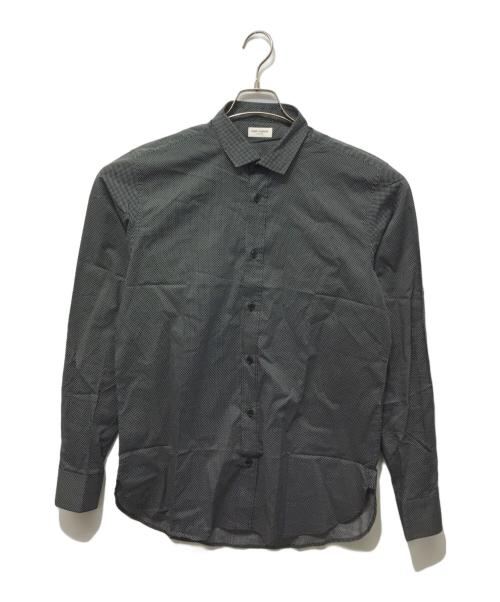 Saint Laurent Paris（サンローランパリ）Saint Laurent Paris (サンローランパリ) ドットシャツ ブラック サイズ:39の古着・服飾アイテム